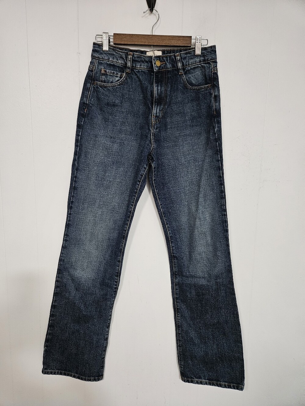 Sezane Dark Blue Straight-Leg Jeans